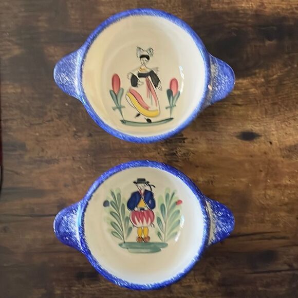 FAIENCERIE DE PORNIC FRANCE Quimper style bowl w/ the name of Alexandre /Lucie - Picture 1 of 8